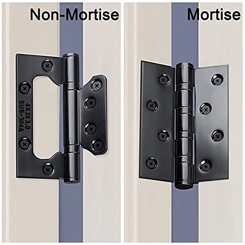 Goldenwarm HYZM007BK1016-12PK 12 Pack 4X3 Inch Non Mortise Door Hinges Matte Black Door Hinges thumb #4