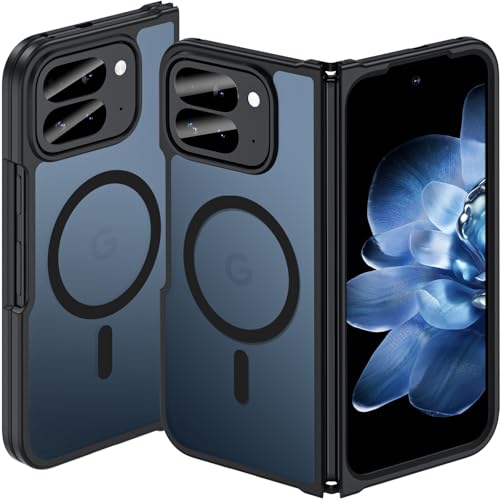 Pixel 10 Pro Fold P[XyMagSafeΉz ϏՌ ČRMILKi  ϖh~ wh~ CX[dΉ tgJo[ (ubN)