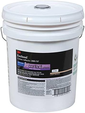 3M(TM) Fastbond(TM) Contact Adhesive 2000NF Light Orange, 5 gal poly pail Pour Spout, 1 per case