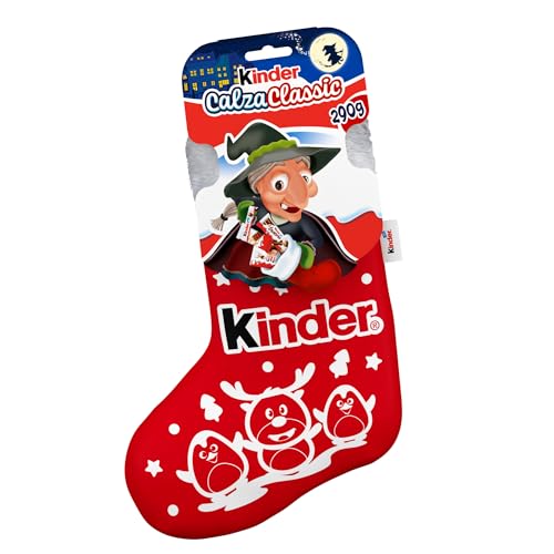 Kinder, Calza Rossa, 13 Snack Dolci al Cioccolato Assortiti ,...