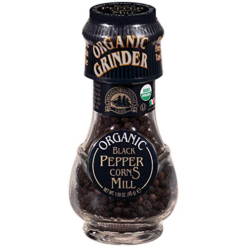 Drogheria & Alimentari All Natural Spice Grinder Black Peppercorns, 1.58 Ounce Jars (Pack of 3)