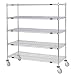 Open Sided Wire Exchange Truck, 5 Wire Shelves, 800 Lb. Cap, 36x24x69