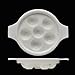 Fortessa Fortaluxe SuperWhite Vitrified China Dinnerware, Basics Collection Escargot Round Baking Dish with Handles, 8.25-Inch, Set of 6