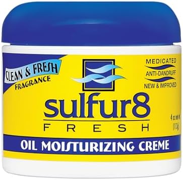 SULFUR8 Fresh Oil Moisturizing Medicated Anti-Dandruff Creme 4 oz – Helps Control Dandruff, Moisturizes Dry Scalp, Clean & Fresh Fragrance, For All Hair Types