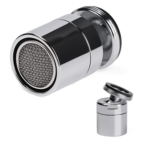 HATOOLHA® 360 Degree Swivel Faucet Aerator Filter Adapter for Kitchen Sink Tap Head Faucet Nozzle Adapters Replacement Part (Male 18mm) Cover