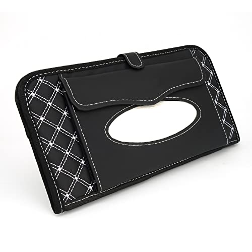 Car Cd Holder Storage Case, Car/Truck/Suv Sun Visor Organizer With Free Napkins, Personal Belonging And Registration, Document, Ticket Storage Pouch + 14 Pocket Cd #TOP5