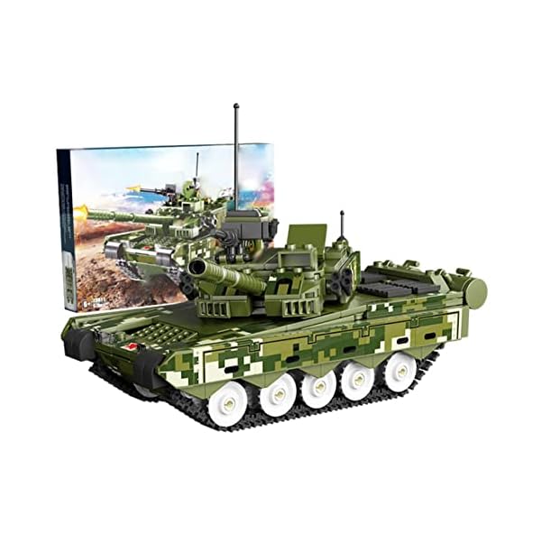 SPLD Technik Panzer Modellbausatz, 678 Teile Technik WW2 Militär Panzer Bausteine Kompatibel mit Lego Technologie (Tank)