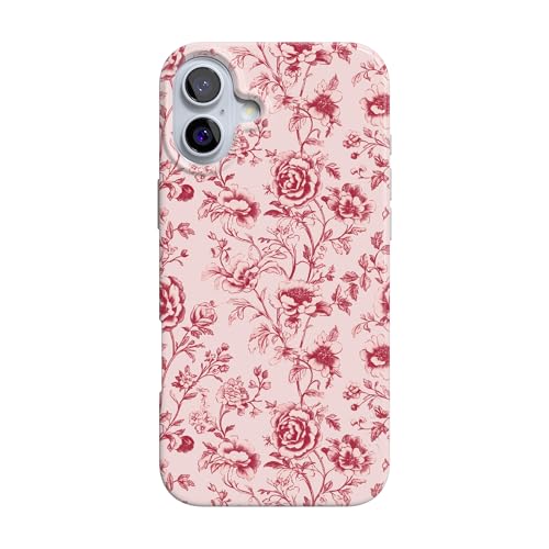 Casely iPhone 16 Case | Vintage Belle | Floral Toile | Compatible with MagSafe | Classic Ultra Slim Design