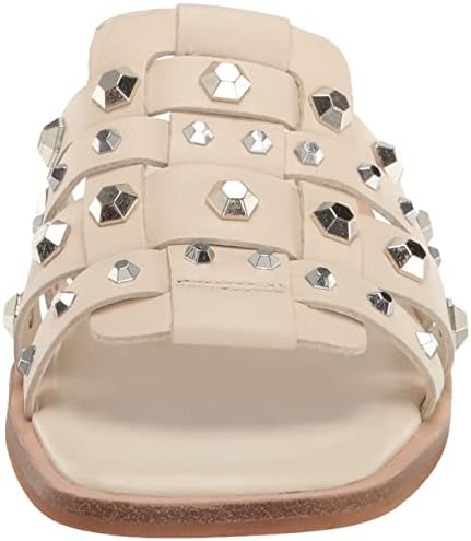 Vince Camuto Women's Footwear Women's Neverna Studded Flat Sandal, Creamy White, 8.5 | Image 1