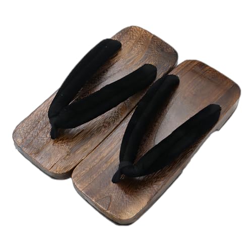 Cutey May Japanese Shoes Geta for Men Square Wooden Clogs with Tabi Socks