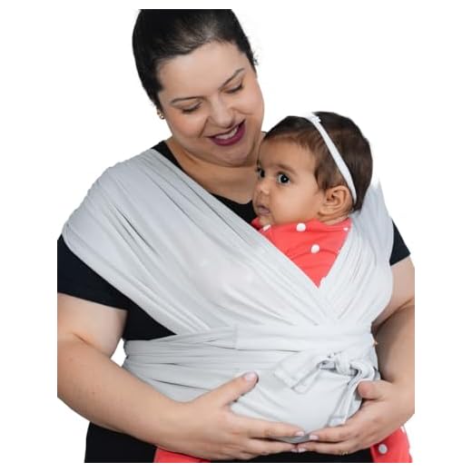 Wrap Sling de Bebê Carregador Canguru de Vestir Little Beni Dry Fit (CINZA, GG)