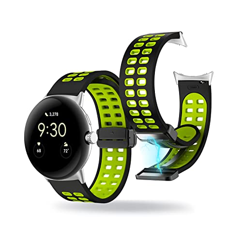 �R���p�`�u�� Google Pixel Watch �o���h �V���R�� Pixel Watch �����x���g ���� �X�e�����X ���C �o�b�N���t�� Pixel Watch �����o���h �V���R���� ������� �ʋC�� ���f�B�[�X �����Y �o���h�Ή� (F)
