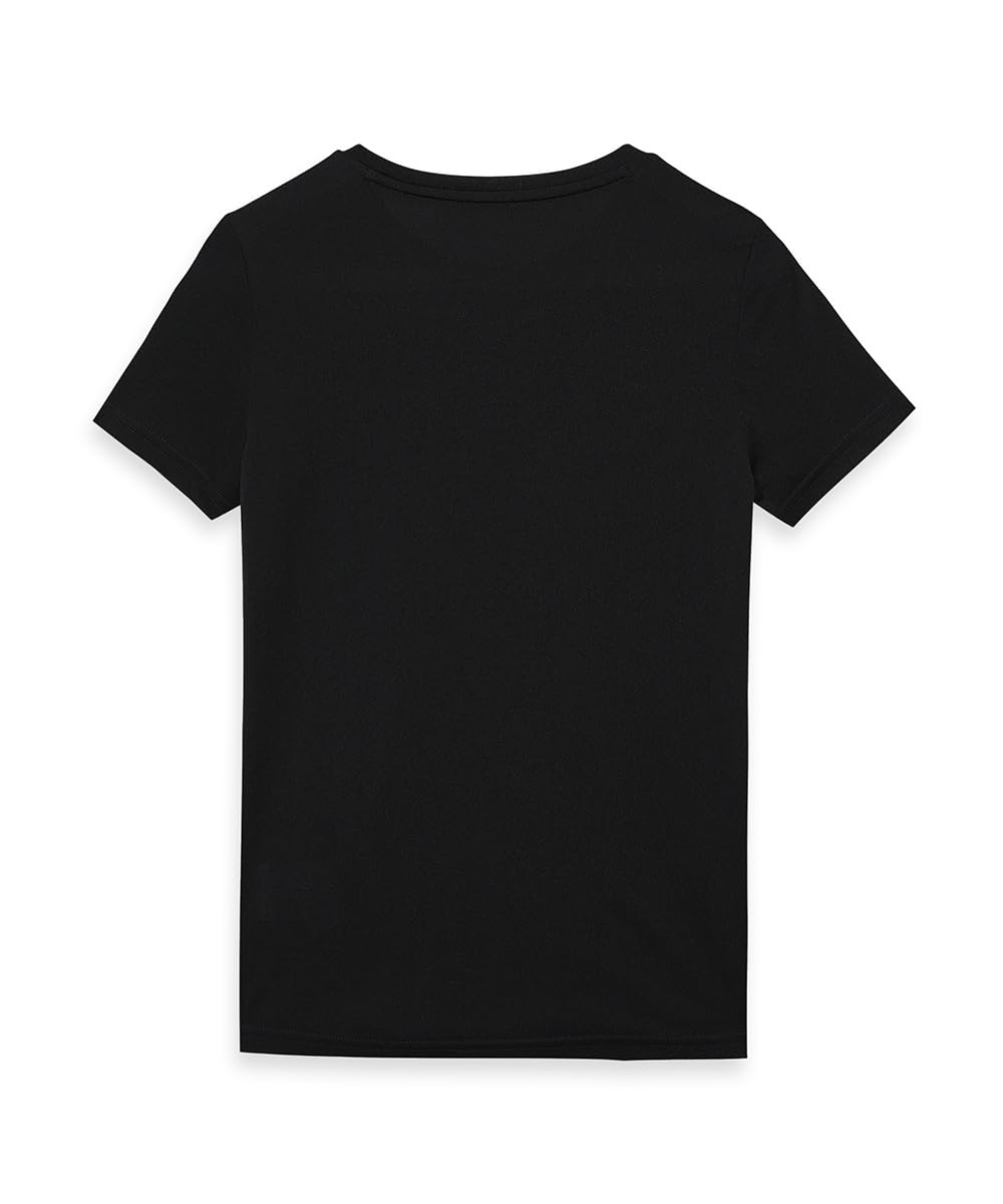 Puma Girl's Solid Classic T-Shirt (58700701_Black 152) - Image 2 thumbnail
