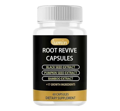Lumin Root Revive Capsules for Hair Growth Nourishes Thinning Hair & Boosts Hair Thickness with Black Seed Extract Biotin Bamboo Extract and Saw Palmetto 17 Growth Ingredients60 count