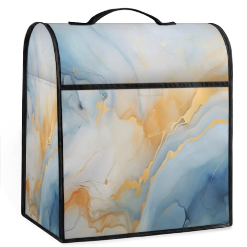 Coffee Maker Cover Marble Oil Painting Kitchen Appliance Covers Small Appliance Covers Blender Cover Juicer Cover Dust Covers for Kitchen Appliances with Top Handle and Pockets,Washable,C101
