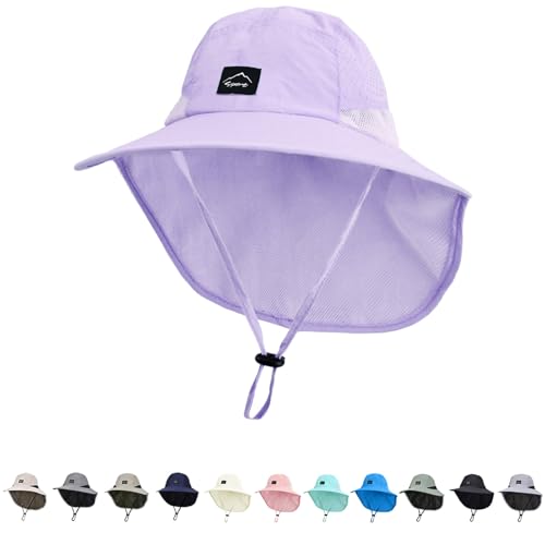Image of ZOORON Kids Sun Hat with Neck Flap UPF 50+ Beach Hats for Baby Boys Girls