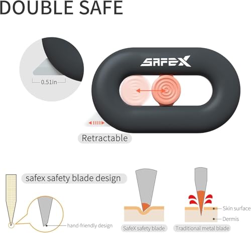 Image of Ceramic Box Cutter Retractable, Safety, Cute, Magnetic Package Opener, Box Opener Cutter for Daily Online Shopping /Kitchen /Office /Baby Beauty Gift Unpacking