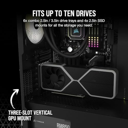 CORSAIR 7000D Airflow Full-Tower ATX PC Case – High-Airflow Front Panel – Spacious Interior – Easy Cable Management – 3X 140mm AirGuide Fans with PWM Repeater Included – Black - image 8