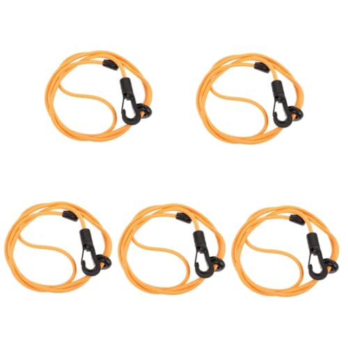 Yardwe 5pcs Kayak Safety Rope Elastic -Loss Strap Buckle for Canoe Sup Surfboard Tie Down Holder for Outdoor Equipment