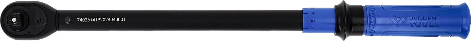 BRILLIANT TOOLS BT141920 - Llave dinamométrica de carraca conmutable (1/2", 20-200 Nm, alimentada por KS Tools)