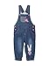 Baby Mädchen Jeans Latzhose Strampler Overall Weiche Baumwolle Denim Hose Dünn für Frühling Sommer Cartoon Pink Häschen Größe 68/74