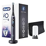 Oral-B iO 8 Cepillo Eléctrico Recargable Tecnología Braun En Edición Especial, 1 Mango Negro Diseño De Alta Gama Y Tecnología Magnética, Pantalla En Color, 1 Cabezal Recambio, 1 Funda Viaje Premium