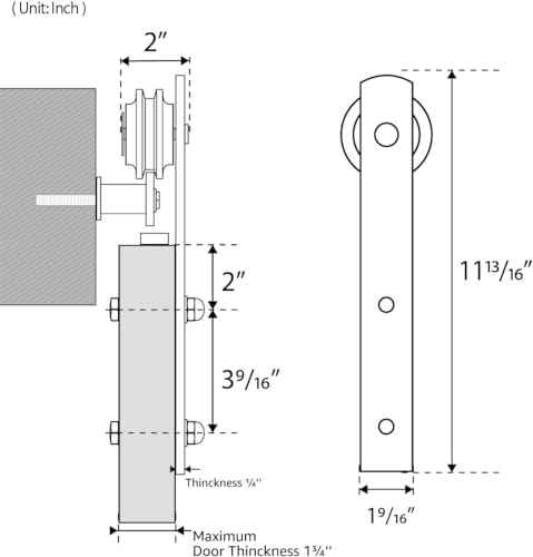 image for SMARTSTANDARD 6.6FT Barn Door Hardware kit, Barn Door Track, Sliding D