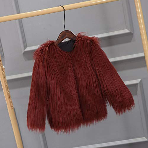 Girls Faux 𝗙𝘂𝗿 Coat Long Furry Warm Coat Open Front Cardigan Long Sleeve V-Neck Jacket Girls Trendy Fuzzy Jacket Cardigan2