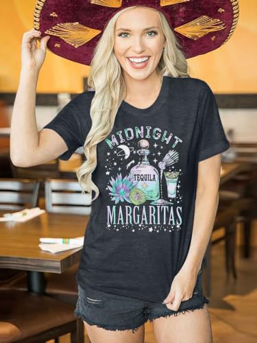 Halloween Witches Shirt Women Tequila Night T-Shirt Witch Cocktail Tees | Women's Halloween Witches Tshirt Witchy Party Short Sleeve Shirt Novelty Drinking Graphic Tees - image 5