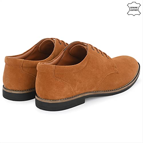 Image of Auserio Men's Suede Leather Derby Lace Up Formal Shoes | Anti Skid Sole & Waxed Laces| Antimicrobial & Heat-insulating| Memory Foam Padded Insole | Shoes for Office & Parties (SSE 013.014.015.016.017)