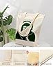 XIARON Flat Tape Handle Tote Bag Gorilla Monkey Headphones Music Cartoon Doodle Chimpanzee Listening To Headphones 340g/m² thick fabric Replaces school bag M Green #2