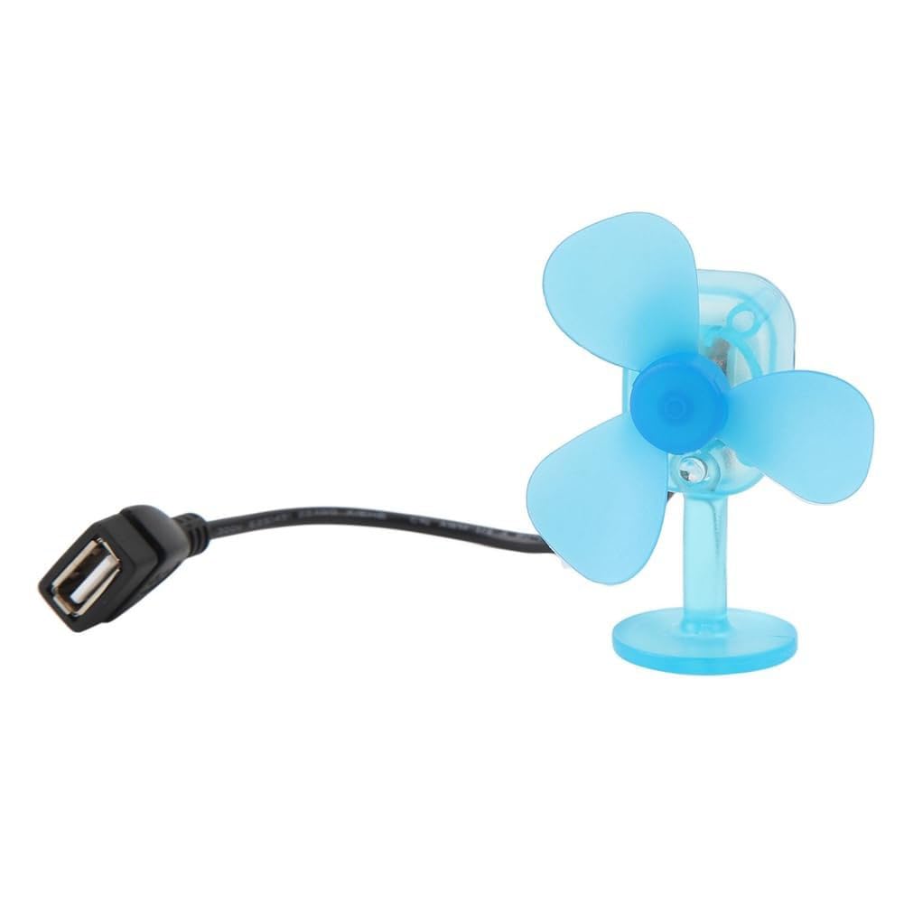 Mini éolienne portable, chargeur USB efficace pour voyage, camping, compact 14 x 12 x 6 cm, bleu