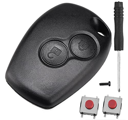 HooRLZ Coque Clé pour Dacia Dustuer Sandero Logan Renault Trafic Master Opel Movano Vivaro, Boitier Clé Dacia Sandero, TéLéCommande Renault, Clef Dacia...