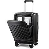 LOVEVOOK Handgepäck Koffer mit TSA, 100% PC Rollkoffer Reisekoffer Hartschalen, Klein Cabin Suitcase Carry on Luggage Kabinenkoffer mit 15.6 Zoll Laptopfach, 55 cm, 45L