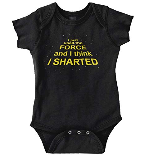 Brisco Brands Used Force Silly Funny Galaxy Nerd Baby Romper Boys or Girls