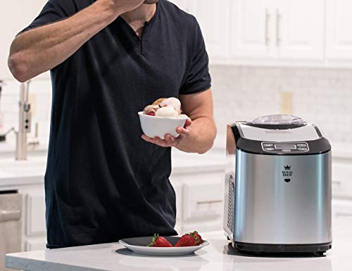 Royal Brew Ice Cream Maker 1.5 Quart Upright Stainless Steel Frozen Yogurt, Sorbet and Gelato Machine with Built-In Compressor (A1 Stainless Steel) - Thumbnail 4