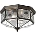 Progress Lighting P5789-20 Octagonal Close-To-Ceiling Fixture with Clear Bound Beveled Glass, Antique Bronze