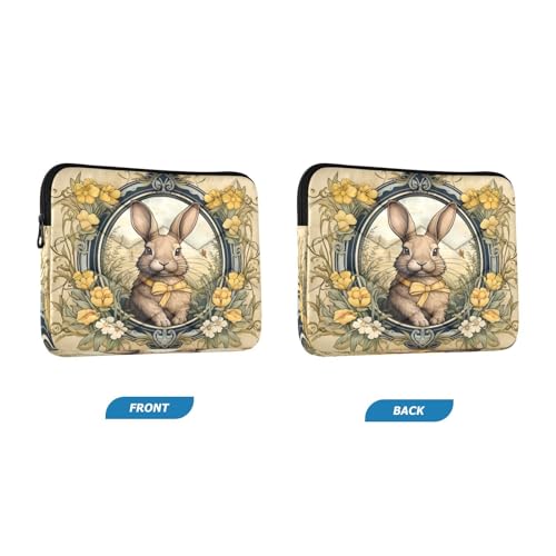 Funda para laptop 13-14 pulgadas con diseño de conejito impermeable miniatura 2