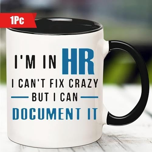 RYN® PRINTED DESIGN Funny HR Mug, 11 Oz Novelty Coffee Cup