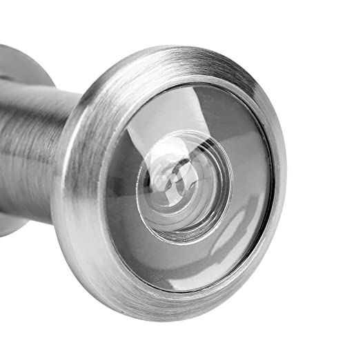 Classic 220-Degree Door Viewer, Security Durable Front Large Wide Angle Safety Peek Peephole Defender With Heavy Duty Rotating Privacy Cover Hd Glass Lens For Home Office Hotel(Brushed Chrome) #TOP2