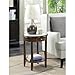 Convenience Concepts American Heritage Baldwin End Table with Drawer, White Marble / Espresso
