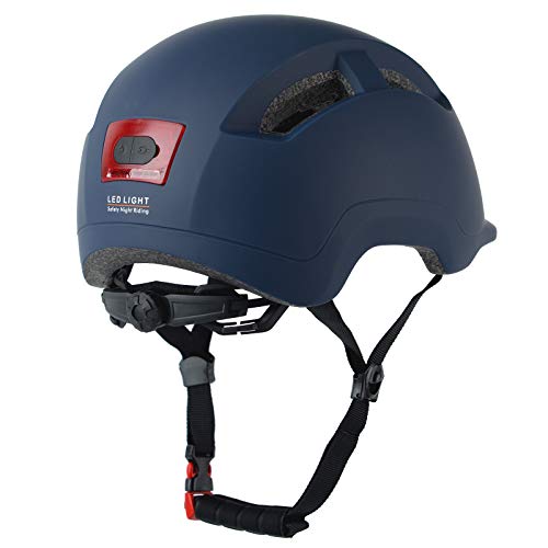 Adult-Men-Women Bike Helmet With Rechargeable Light For Urban Commuter Cycling Scooter E-Bike Skateboard #TOP1