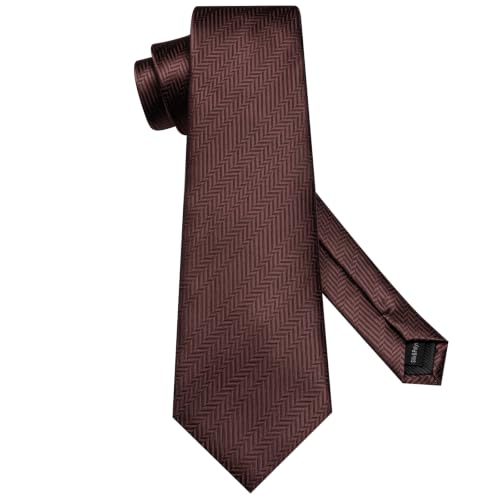 Image of Hi-Tie Men Silk Ties Set with Flower Lapel Pin Necktie Pocket Square Cufflinks for Tuxedo Wedding Business