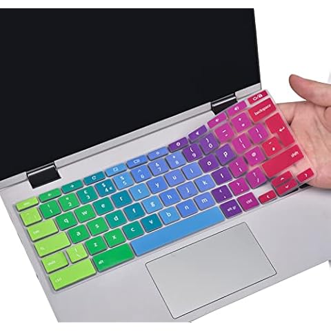 Keyboard Cover for Acer Chromebook Spin 311 CP311 C722 511 R752T, Chromebook 314 514 14 inch, Cheomebook Spin 512 513 713 CP713, Acer Chromebook 15 C910 CB515 Skin, EU/UK Layout -Rainbow Cover