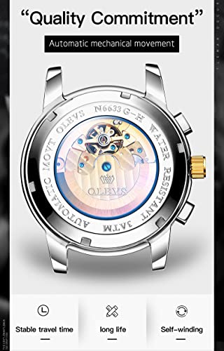 Image of OLEVS Mens Automatic Watches Luxury Self Winding Mechanical