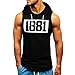 Tank Top Herren Weste Gym Muscle Tee Fitness Bodybuilding Ärmellose T-Shirt Muskelshirt Fitness Workout Sport Tasche Hoodie Outdoor Regular Fit Freizeit Tops
