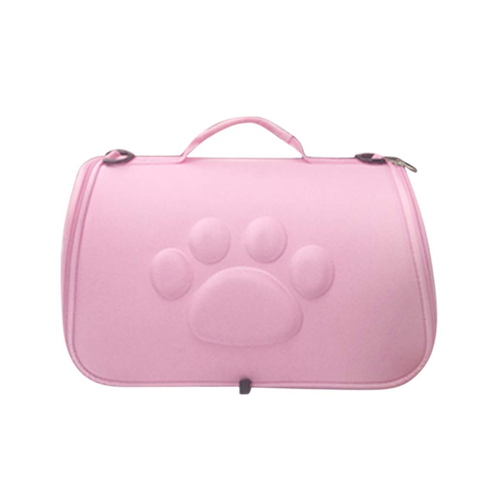 Trasportino a tracolla per animali domestici, portatile, per gatti, borsa da viaggio traspirante per cani (L, rosa)