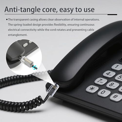Kabelentwirrer für Mobiltelefone – schwarzes und transparentes Design, verwicklungsfrei, kompatibel mit allen Arten von Kabeln, für Zuhause und Büro, 2 Stück，Sicher und langlebig