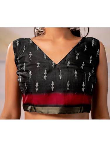 Image of Satrani Women's Silk Printed Ready To Wear Saree with Unstitched Blouse Piece