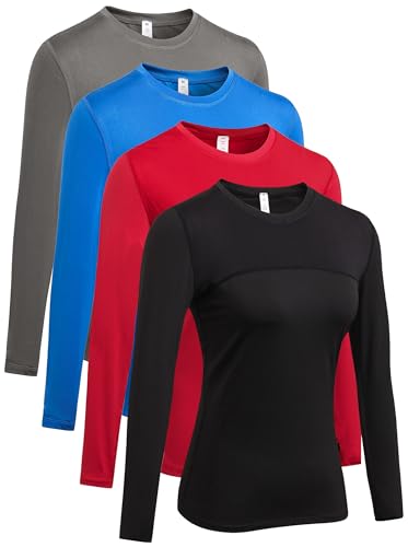 Women's Athletic Compression Shirts Summer Long Sleeve Sun Shirt Mesh Workout Base Layer Thumb Holes Yoga T Shirt Sports Tops